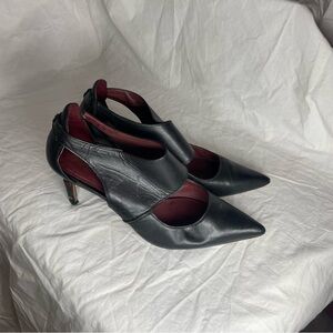 Coach Black and Burgundy Heels
